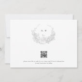 QR Code NIET-FOTO Klassieke Elegantie | Subtiele k Save The Date (Achterkant)