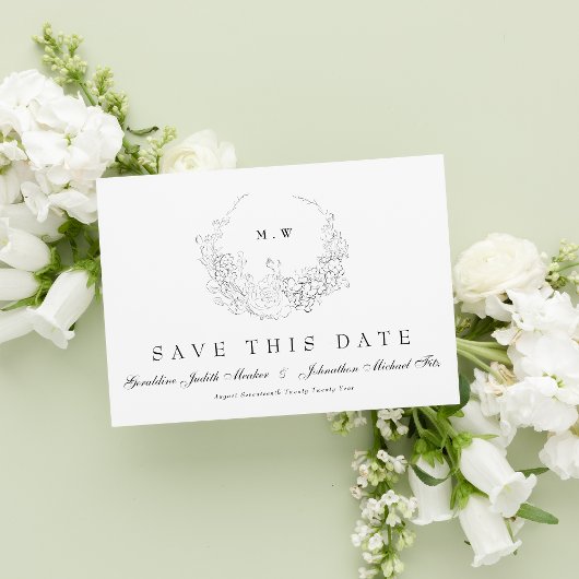 QR Code NIET-FOTO Klassieke Elegantie | Subtiele k Save The Date