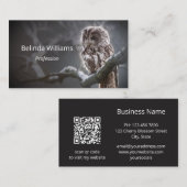 QR Code Night Owl Visitekaartje (Voorkant / Achterkant)