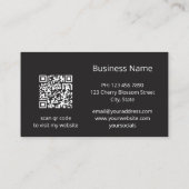 QR Code Night Owl Visitekaartje (Achterkant)