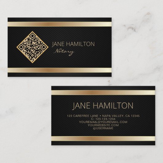 QR-code notarieel ondertekenaar Visitekaartje (Voorkant / Achterkant)