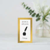 QR code notaris veren gouden lijsten visitekaartje (Staand voorkant)