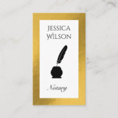 QR code notaris veren gouden lijsten visitekaartje (Voorkant)