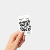 QR-code nu scannen | Moderne aangepaste bedrijfslo Badge (Handheld)