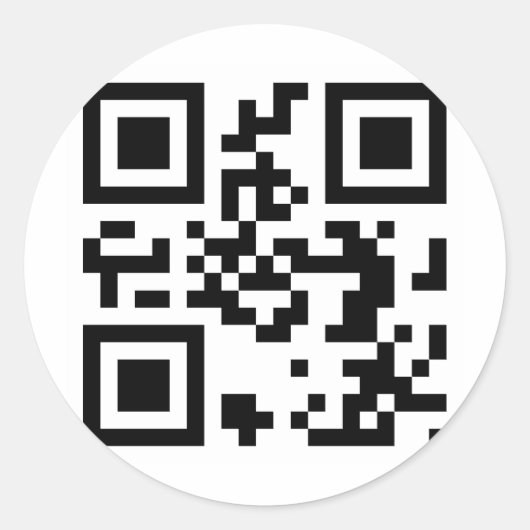 QR-code - Obama 2012 Ronde Sticker (Voorkant)