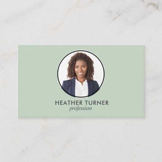 QR CODE of het Professionele HoofdFoto Groen Visitekaartje (Voorkant)