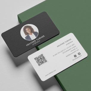 QR CODE of Logo Professional Headshot Foto zwart Visitekaartje