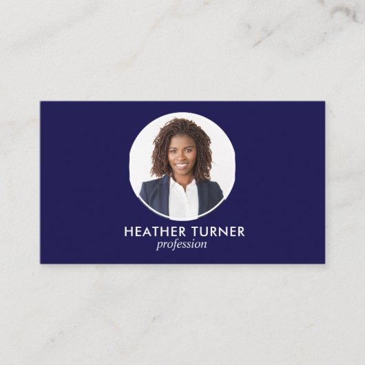 QR-CODE of Logo Professional Headshot NAVY FOTO Visitekaartje (Voorkant)