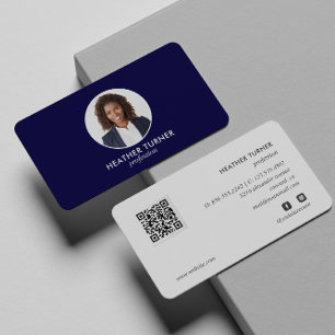 QR-CODE of Logo Professional Headshot NAVY FOTO Visitekaartje