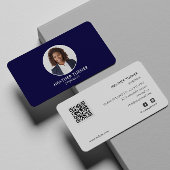 QR-CODE of Logo Professional Headshot NAVY FOTO Visitekaartje