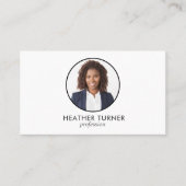 QR-CODE of Logo Professional Headshot White Visitekaartje (Voorkant)