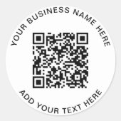QR-code of Logo-promotie Ronde Sticker (Voorkant)