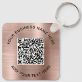 QR-code of Logo Promotie Roos Gold Sleutelhanger (Achterkant)