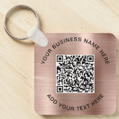 QR-code of Logo Promotie Roos Gold Sleutelhanger