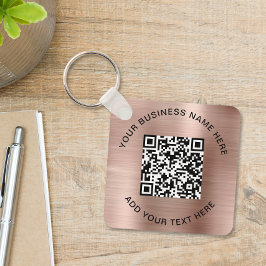 QR-code of Logo Promotie Roos Gold Sleutelhanger