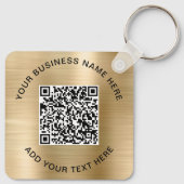 QR-code of Logo promotiegoud Sleutelhanger (Achterkant)