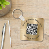 QR-code of Logo promotiegoud Sleutelhanger