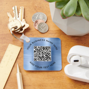 QR-code of Logo promotievlauw Sleutelhanger