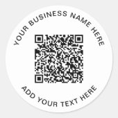 QR-code of logo promotioneel Ronde Sticker (Voorkant)