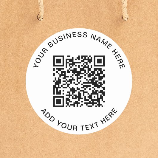 QR-code of logo promotioneel Ronde Sticker