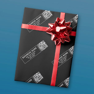 QR-code of Logo uploaden   Bedrijfsnaam enz. Cadeaupapier
