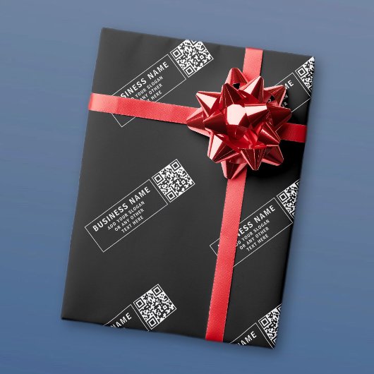 QR-code of Logo uploaden | Bedrijfsnaam enz. Cadeaupapier