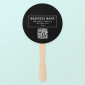 QR-code of Logo uploaden | Modern Black Handwaaier