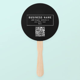 QR-code of Logo uploaden | Modern Black Handwaaier