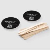 QR-code of Logo uploaden | Modern Black Handwaaier (Niet-gemonteerd)