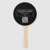 QR-code of Logo uploaden | Modern Black Handwaaier (Voorkant)