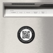 QR-code of Logo uploaden | Modern Black Magneet (Insitu (Vaatwasser))