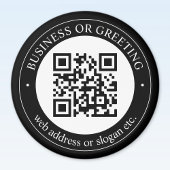 QR-code of Logo uploaden | Modern Black Magneet