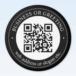 QR-code of Logo uploaden | Modern Black Magneet