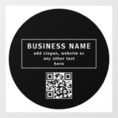 QR-code of Logo uploaden | Modern Black Raamsticker (Vel)