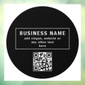 QR-code of Logo uploaden | Modern Black Raamsticker (Vel 3)