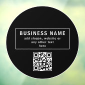QR-code of Logo uploaden | Modern Black Raamsticker (Vel 3)
