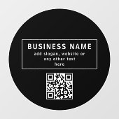 QR-code of Logo uploaden | Modern Black Raamsticker (Vel)