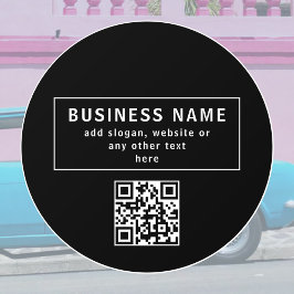 QR-code of Logo uploaden | Modern Black Raamsticker
