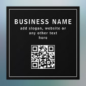 QR-code of Logo uploaden | Modern Black Raamsticker