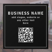 QR-code of Logo uploaden | Modern Black Raamsticker