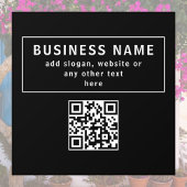 QR-code of Logo uploaden | Modern Black Raamsticker