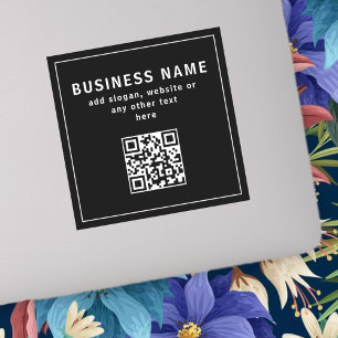 QR-code of Logo uploaden Modern Black Sticker