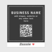 QR-code of Logo uploaden | Modern Black Sticker (Vel)