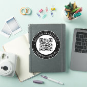 QR-code of Logo uploaden | Modern Black Sticker (iPad Cover)