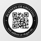 QR-code of Logo uploaden | Modern Black Window Cli Raamsticker (Vel)