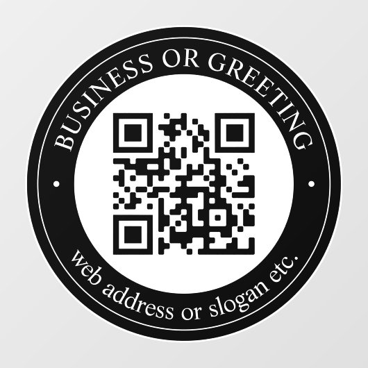 QR-code of Logo uploaden | Modern Black Window Cli Raamsticker (Vel)