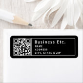 QR-code of Logo uploaden | Modern retouradres Etiket (Insitu)