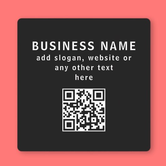 QR-code of Logo uploaden | Modern zwart waterdicht Labels