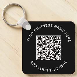QR-code of Logo zwarte promotie Sleutelhanger