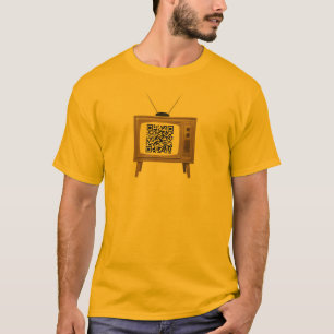 QR Code Old Fashioned TV T-Shirt Sjabloon